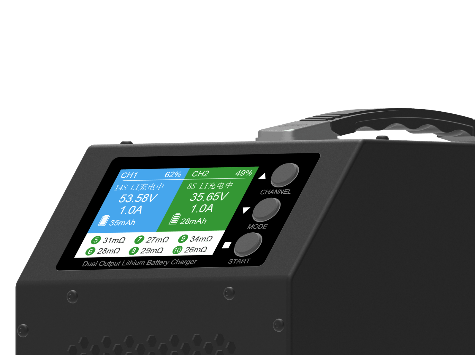 TA3000 UAV Balancing Charger control panel and LCD