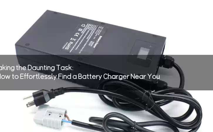 Breaking the Daunting Task: How to Effortlessly Find a Battery Charger Near You