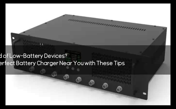 Are You Tired of Low-Battery Devices? Find the Perfect Battery Charger Near You with These Tips!
