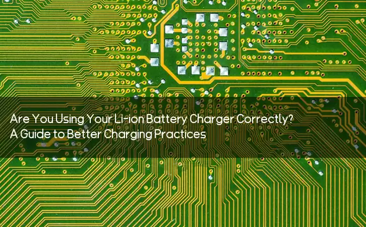 Are You Using Your Li-ion Battery Charger Correctly? A Guide to Better Charging Practices
