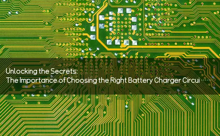 Unlocking the Secrets: The Importance of Choosing the Right Battery Charger Circuit and Algorithm for Maximum Battery Life and Performance
